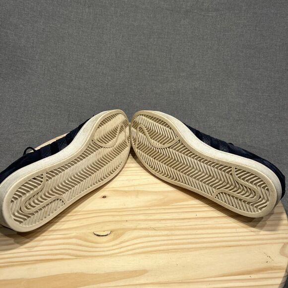 Adidas Campus Men Size 8 Navy Blue Gold Metallic Logo Sneakers Shoes - Picture 11 of 12